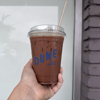 Dune Coffee - Calle Real - Iced mocha latte - Coffee & Tea Near Me - Goleta, California Dune Coffee - Calle Real - Iced mocha latte - Coffee & Tea Near Me - Goleta, California