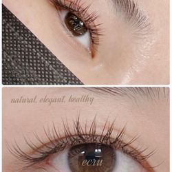 Eyelash Extension Ecru Hawaii - Anti Allergy Flat Lash "Soft Blown" Natural