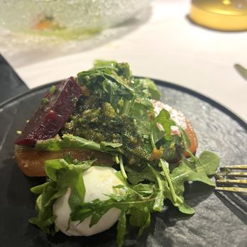 Pink Steak - Beet & Burrata salad - Steakhouses Near Me - West Palm Beach, Florida Pink Steak - Beet & Burrata salad - Steakhouses Near Me - West Palm Beach, Florida