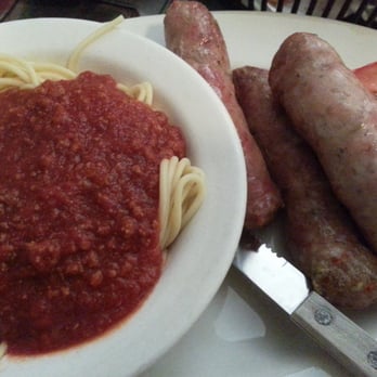 Luigi's Restaurant - Italian sausage with a side of spaghetti w meat sauce - Pizza Near Me - Akron, Ohio Luigi's Restaurant - Italian sausage with a side of spaghetti w meat sauce - Pizza Near Me - Akron, Ohio