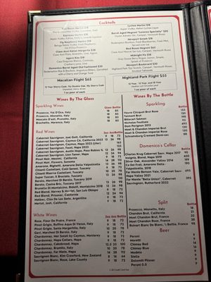 Menu photo 1 The Red Room Costa Mesa, CA Menu photo 1 The Red Room Costa Mesa, CA
