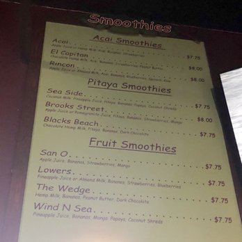 Banzai Bowls - Smoothie menu - Juice Bars & Smoothies Near Me - San Clemente, California
