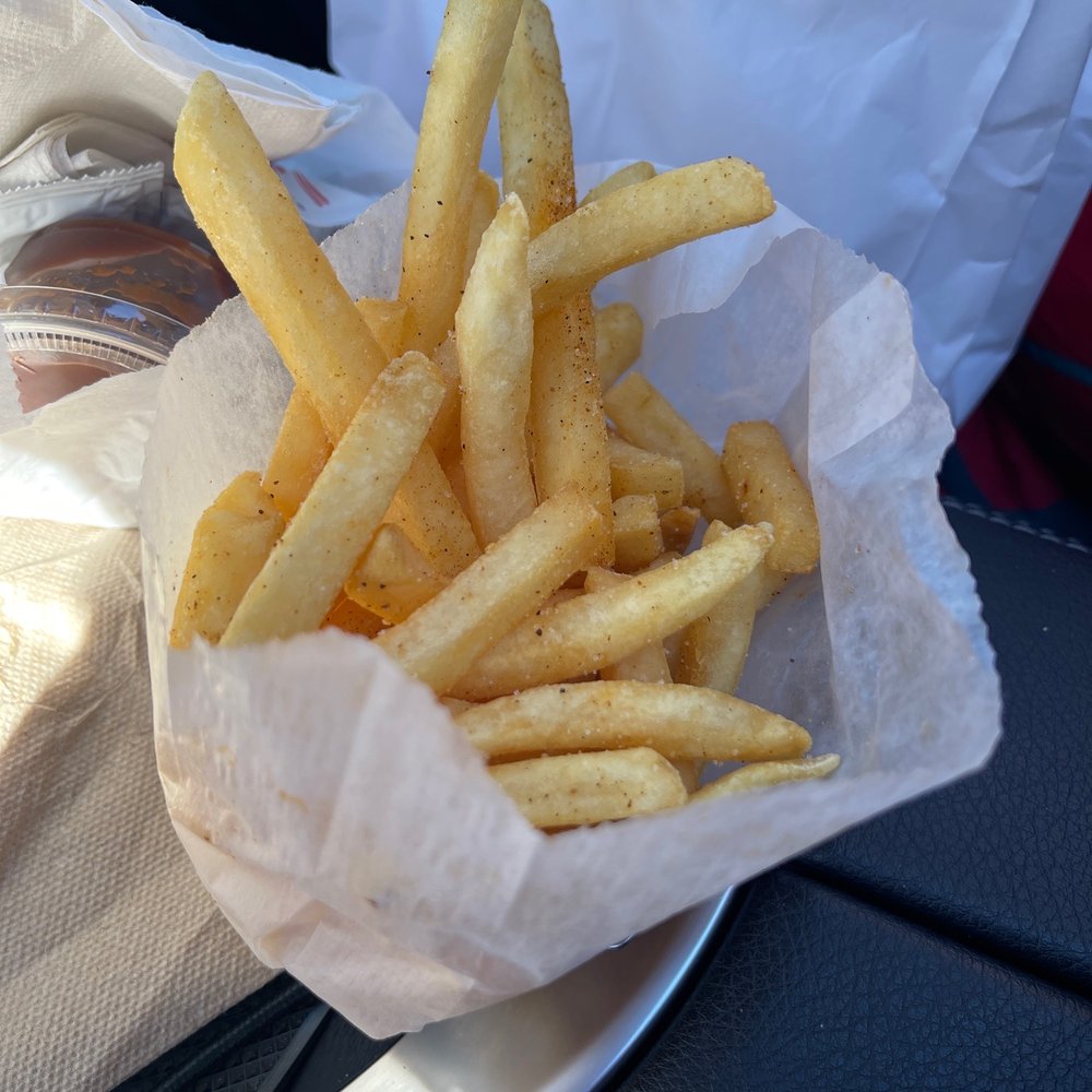 Cowboy Burgers & BBQ - I cannot wait and ate some fries before taking a photo. - Burgers Near Me - Riverside, California