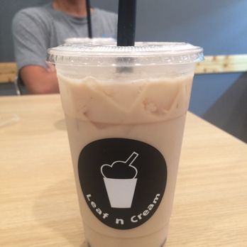 Leaf N Cream - Honey black milk tea 75% sweet :) - Bubble Tea Near Me - Tustin, California