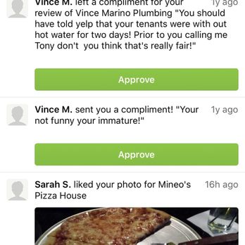 Vince Marino Plumbing - Vince left me these kind words for my review. I can see you learned a lot from your business etiquette course. - Plumbing Near Me - Pittsburgh, Pennsylvania Vince Marino Plumbing - Vince left me these kind words for my review. I can see you learned a lot from your business etiquette course. - Plumbing Near Me - Pittsburgh, Pennsylvania