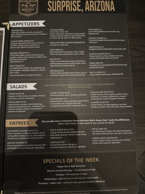 Menu photo 5 Barrel Room Surprise, AZ