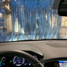 Car wash in progress