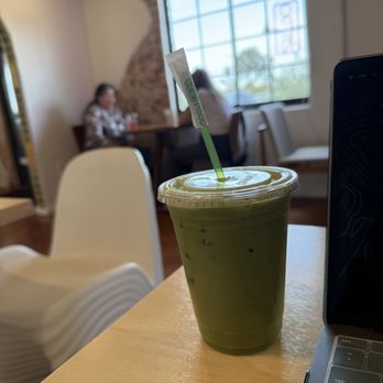 Zedamo Coffee & Tea - Matcha Latte (almond milk & honey) - Coffee & Tea Near Me - Tucson, Arizona Zedamo Coffee & Tea - Matcha Latte (almond milk & honey) - Coffee & Tea Near Me - Tucson, Arizona