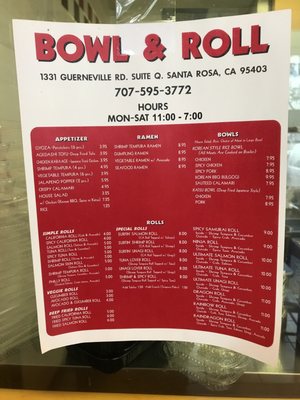 Menu photo 5 Bowl & Roll Santa Rosa, CA