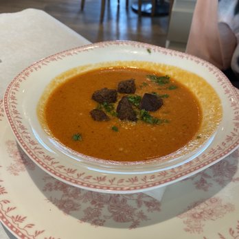 flora - Red pepper bisque is delicious - New American Near Me - Westhampton Beach, New York flora - Red pepper bisque is delicious - New American Near Me - Westhampton Beach, New York