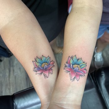 Ink Couture Tattoos - Lotus flower sister tattoo - Tattoo Near Me - San Antonio, Texas Ink Couture Tattoos - Lotus flower sister tattoo - Tattoo Near Me - San Antonio, Texas