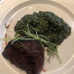 Dine la course 2: Baseball steak with cream spinach