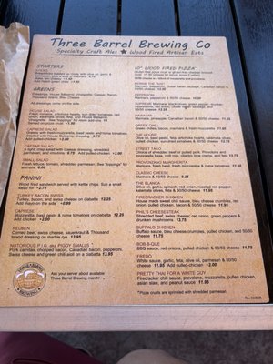 Menu photo 2 Three Barrel Brewing Company Del Norte, CO