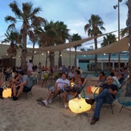 Panorama of the beach bar view Panorama of the beach bar view