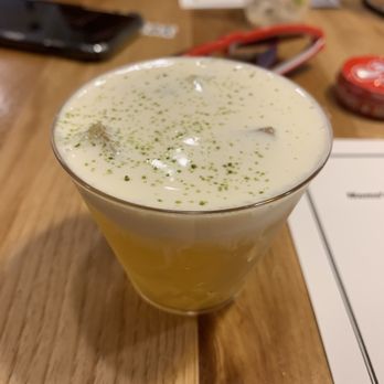 Momo's Cafe - Green tea with milk foam. Great tea flavor with just the right hint of sweetness and a layer of creaminess from the milk foam - Asian Fusion Near Me - Washington, DC, District of Columbia Momo's Cafe - Green tea with milk foam. Great tea flavor with just the right hint of sweetness and a layer of creaminess from the milk foam - Asian Fusion Near Me - Washington, DC, District of Columbia