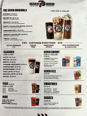 Menu photo 3 7 Brew Coffee Augusta, GA