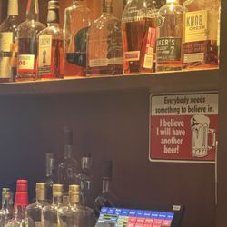 Funny sign and some bourbon choices because I was curious