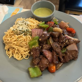 Soup Shop - Shaken filet mignon with garlic noodles - Noodles Near Me - Cerritos, California Soup Shop - Shaken filet mignon with garlic noodles - Noodles Near Me - Cerritos, California