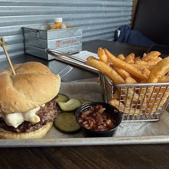 Burger Shed - Max and cheese burger with fries - American Near Me - Altoona, Iowa Burger Shed - Max and cheese burger with fries - American Near Me - Altoona, Iowa