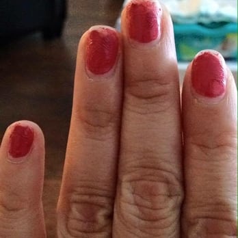 Rainbow Nails - Polish after few days; but you can still see the actual polish is messed up, that can only happen at the end of application. - Nail Salons Near Me - Halifax, Nova Scotia Rainbow Nails - Polish after few days; but you can still see the actual polish is messed up, that can only happen at the end of application. - Nail Salons Near Me - Halifax, Nova Scotia