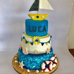 My Cakes Your Cakes - Baby shower custom cake navy