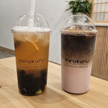 Mirakuru - White peach oolong, Strawberry Milk Coffee - Coffee & Tea Near Me - Garden Grove, California