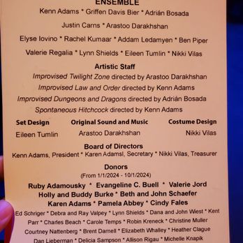 Synergy Theater - Flyer - Performing Arts Near Me - Walnut Creek, California