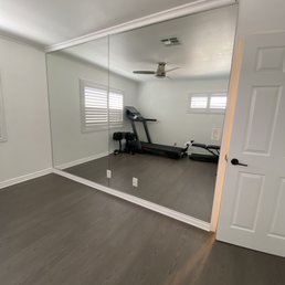 Mirror wall.