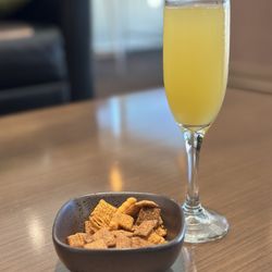 Snacks and mimosa