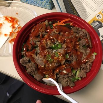 Red Bowls - Beef bulgogi. Alright stuff, great portion. Pretty spicy. - Japanese Near Me - Seattle, Washington