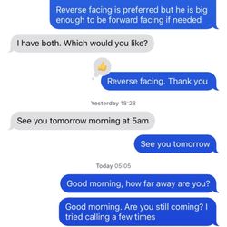 Savvy Transportation - 5:00 appointment  5:05 I reach out 5:15 reached out again 5:30 got an uber last minute