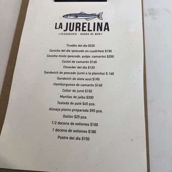 La Jurelina - Menu 6/27/2020 - Seafood Markets Near Me - Ensenada, BCN