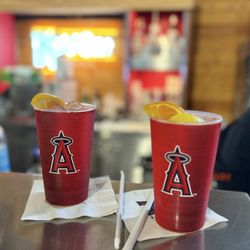 Margaritas in Angel souvenir cup