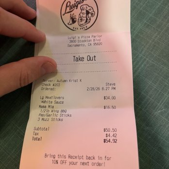 Luigi's Pizza Parlor - Pizza Near Me - Sacramento, California