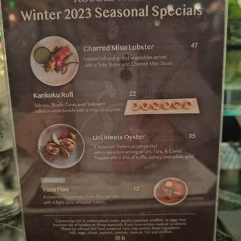 Robata Wasa - Winter 2023 Seasonal Food Specials - Sushi Bars Near Me - Irvine, California