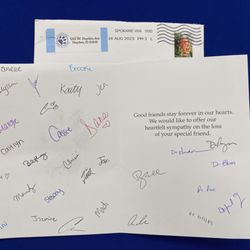 Hayden Pet Medical Center - A very sweet, personalized card I received just a couple days later.