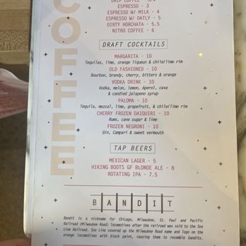 Bandit Tacos & Coffee - Coffee menu - Tacos Near Me - Madison, Wisconsin Bandit Tacos & Coffee - Coffee menu - Tacos Near Me - Madison, Wisconsin