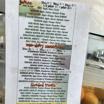 Juice-C-Juice - Menu (as of August 2025) - Juice Bars & Smoothies Near Me - Carson, California