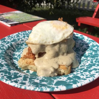 HenDough - Fried chicken biscuit with a fried egg smothered in gravy. So good! - Donuts Near Me - Hendersonville, North Carolina HenDough - Fried chicken biscuit with a fried egg smothered in gravy. So good! - Donuts Near Me - Hendersonville, North Carolina