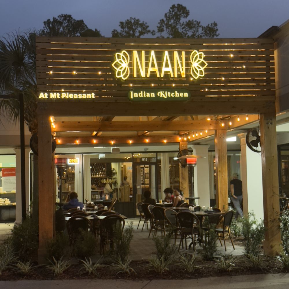 Naan - Outside seating with heaters - Indian Near Me - Mount Pleasant, South Carolina