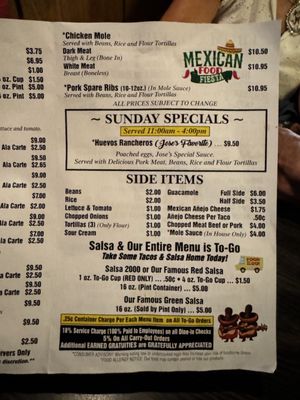 Menu photo 3 Conejitos Place Milwaukee, WI