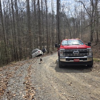 Hutch's Wrecker Service - Truck wrecked on the hillside - Towing Near Me - Charleston, West Virginia Hutch's Wrecker Service - Truck wrecked on the hillside - Towing Near Me - Charleston, West Virginia