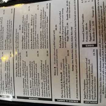 Valentino's Eatery - Menu - Italian Near Me - Florence, Arizona