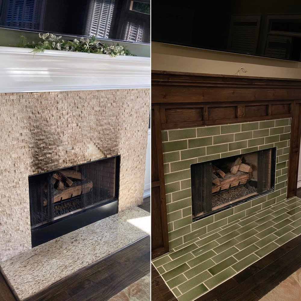 Remodeled fireplace Remodeled fireplace