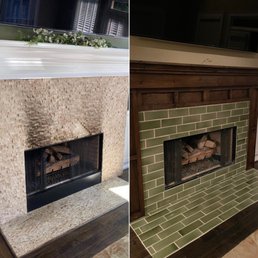 Remodeled fireplace