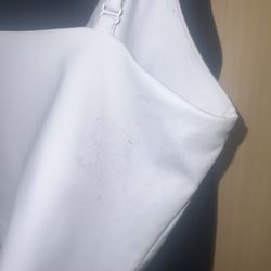 I dropped the perfectly white shirt. I wanted to get on the dirty, dirty Ground, and now it's ruined... y'all need a deep cleaning for sure