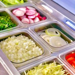 Daily cut fresh vegetables.