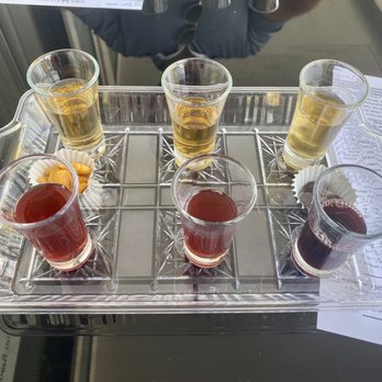 OBX Winery - You get 6 little glasses of wine for $15 and a souvenir glass! - Wineries Near Me - Kill Devil Hills, North Carolina