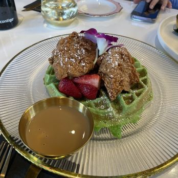 Breaking Dawn Brunch - RBF (pandan waffle + fried chicken) - Breakfast & Brunch Near Me - Los Gatos, California