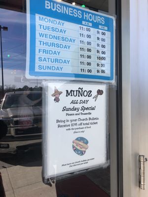 Menu photo 3 Munoz Mexican Grill Trussville, AL